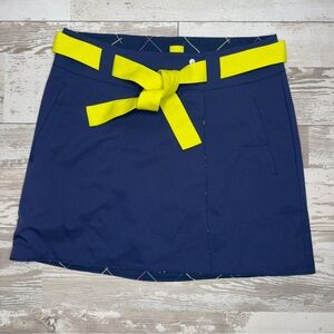 Nike Women’s Reversible Golf Skirt Navy Blue Neon Yellow Straight Fit Size M
